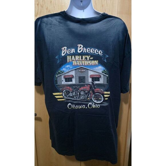Harley-Davidson 2XL Tee Ben Breece Graphic Ottawa Ohio 2010 - Picture 4 of 6